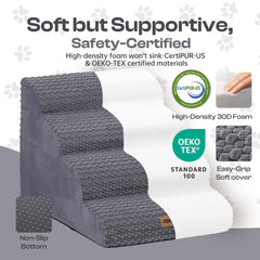 Base large des escaliers Miorun pour une stabilité accrue.