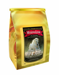 Missing Link Equine Plus en bouteille, soutient les articulations et la mobilité du cheval.