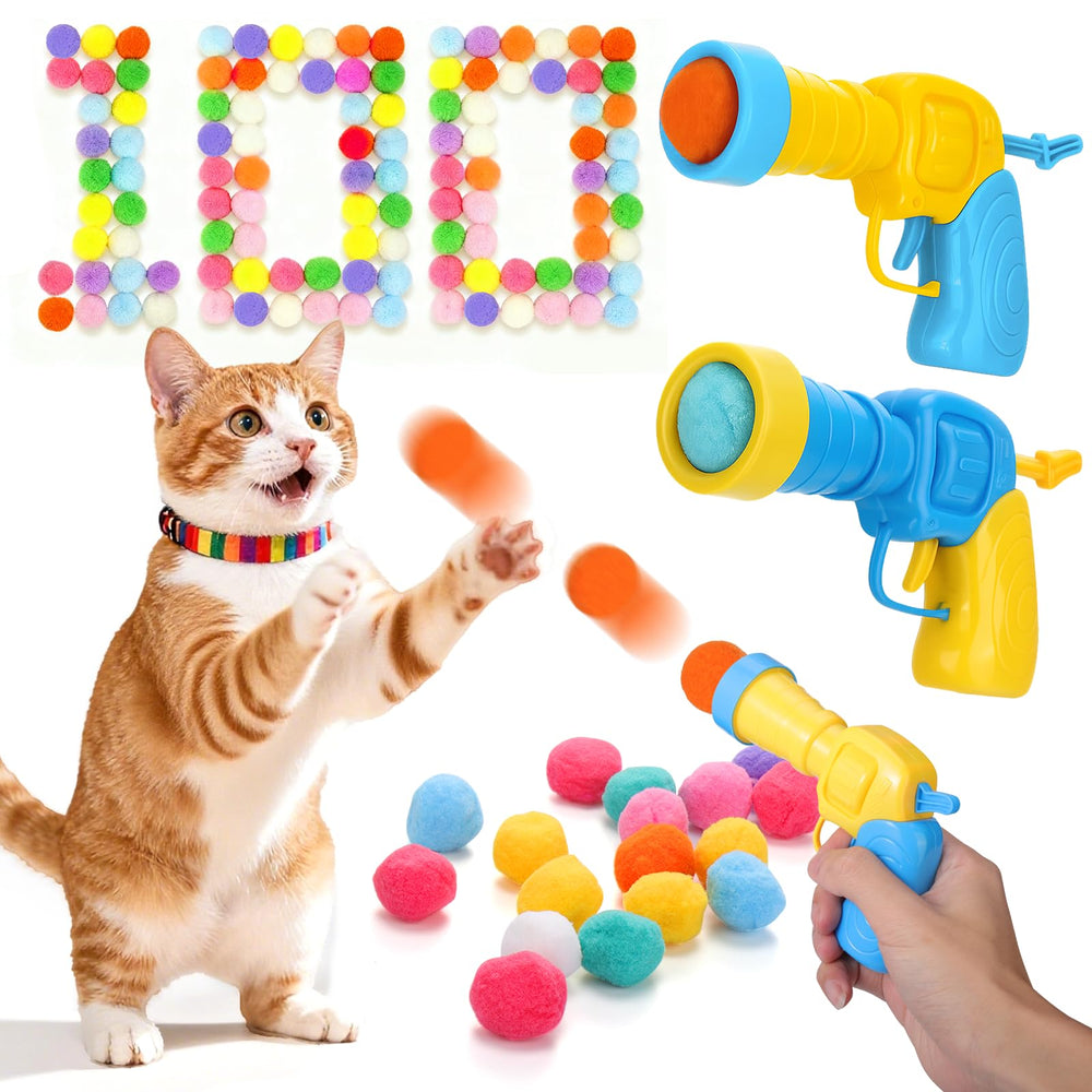 Ensemble Mity Rain 102 pièces : lancers de balles pour chats, jeu familial.