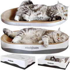 Miwoowim chat grattoir oval extragrand bol, espace généreux pour grands chats.