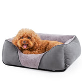 MixJOY coussin calment chien et chat – rectangle gris, douceur extrême.