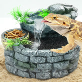 MIXJOY fontaine reptile avec chute rocheuse pour terrarium naturel et attrayant