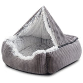 MIXJOY lit capuche 2 en 1 pour chien, securite et confort.