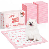 Tapis Mizok pour chiots avec motif cerisier rose, confort et style.
