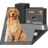 MIZOK Tapis urine chien charbon 28x30, maîtrise durable des odeurs.