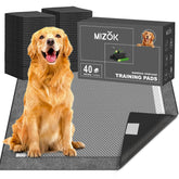 Tapis Mizok urine chien charbon 28x30 offre un contrôle d’odeur renforcé.