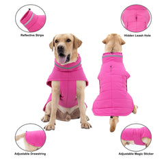 Mklhgty manteau chien cou haut reglable rose xl isolation personnalisable