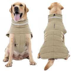 Mklhgty manteau chien imperméable khaki XL bandes réfléchissantes pour sécurité nocturne