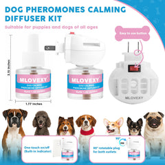 Phéromones MLOVEXY pour chiens, diffusion efficace et sans odeur.