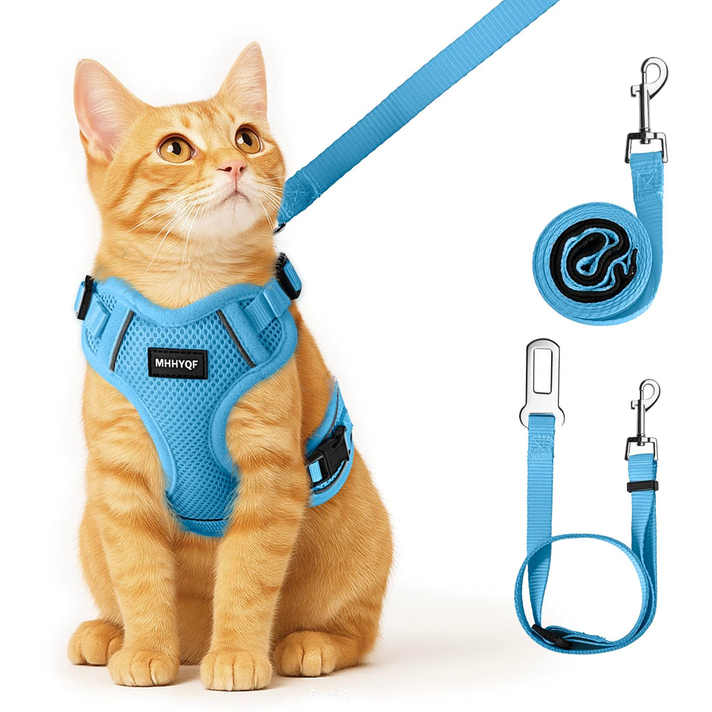 Harnais-chat MHHYQF avec boucles reglables, ajustement sûr et personnalisé