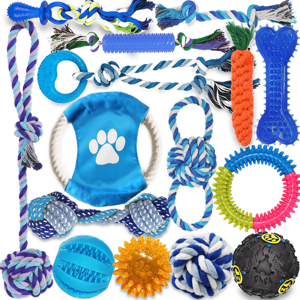 Mnubsrva: ensemble de 15 jouets pour chiens, stimule la curiosité et soutient la dentition.