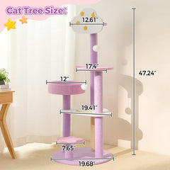 MODUSKYE Moon Star Cat Tree nid douillet, sieste confortable