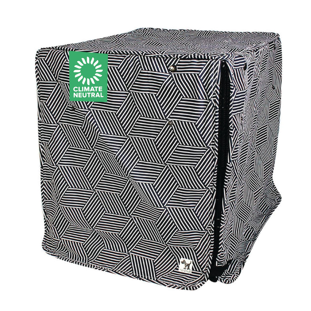 Housse Molly Mutt Rough Gem sur caisse pour chien, intimité et style.