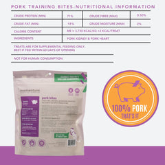 Momentum Carnivore Nutrition Texture-seche Porc-Coeur-Reins : texture croquante et goût authentique.