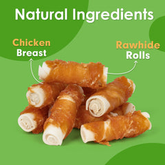 MON2SUN friandise naturelle poulet cuir cru protéine élevée pour chien.