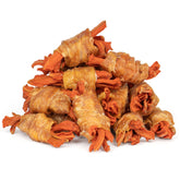 Friandises MON2SUN poulet carotte pour petit chien, croquant et appétissant.