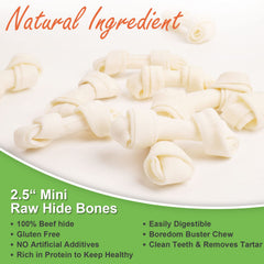 MON2SUN os rawhide noué, idéal pour mâcher et aider à nettoyer les dents.