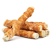 MON2SUN rouleau poulet en cuir brut, 9 pouces, mastication durable.