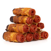 Friandises MON2SUN rouleaux triple saveur poulet enveloppés, 3 pouces, idéal petits chiens.