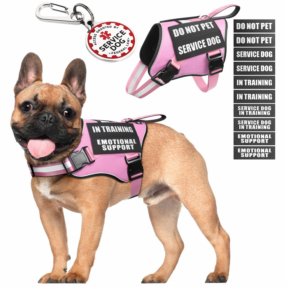 MOOGROU gilet service chien avec patchs auto-agrippants pour signaler le statut.