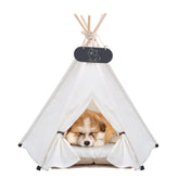 Mooipet Tepee pour chiens et chats avec coussin épais et intérieur cocooning.