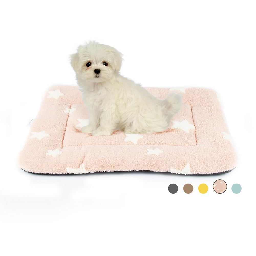 Mora Pets Tapis Cage Rose Ultra Doux pour petit chien, confort quotidien.