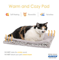 Face douce et réversible du tapis-chauffant Mora Pets pour chat.