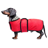 Morezi imperméable pour teckel à long dos, protection légère contre la pluie lors des sorties.