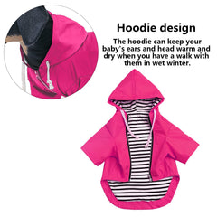 Détails du ourlet et des manches du manteau Morezi pour chien rose XL.