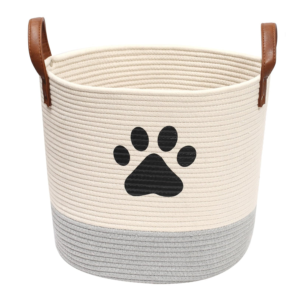 Panier Morezi en corde de coton pour jouets chien, rangement pratique