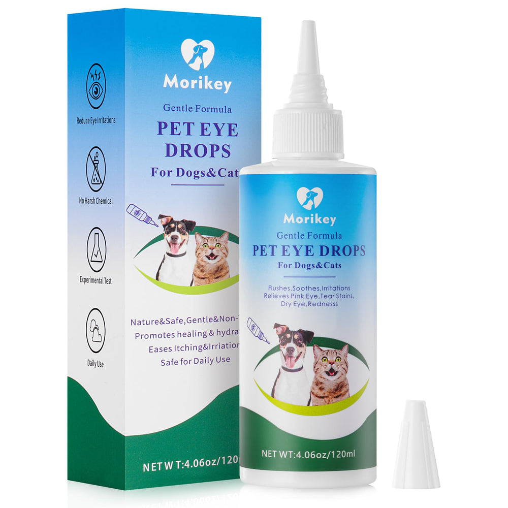 Gouttes Morikey pour yeux animaux – flacon 120 ml, soin quotidien sûr