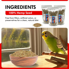 Morning Bird Hemp Seeds sac refermable pour conserver la fraicheur