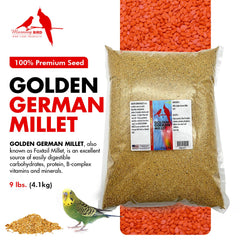 Morning Bird Millet doré emballage hermétique, fraîcheur et stockage facilités.