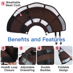 Réglage Velcro et doubles boucles sur le collier MORVIGIVE.