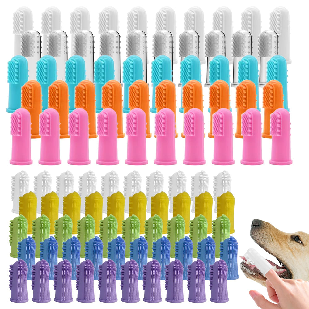 Brosse-doigt Mosioverdavian pour chien, design1, nettoyage doux des dents et gencives.