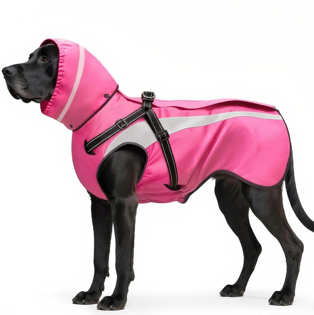 Mosucoirl imperméable chien capuche-detachable: capuche amovible pratique pour les sorties pluvieuses