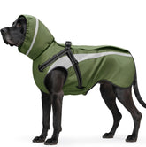 Mosucoirl manteau chien imperméable avec capuche pour sorties pluvieuses.