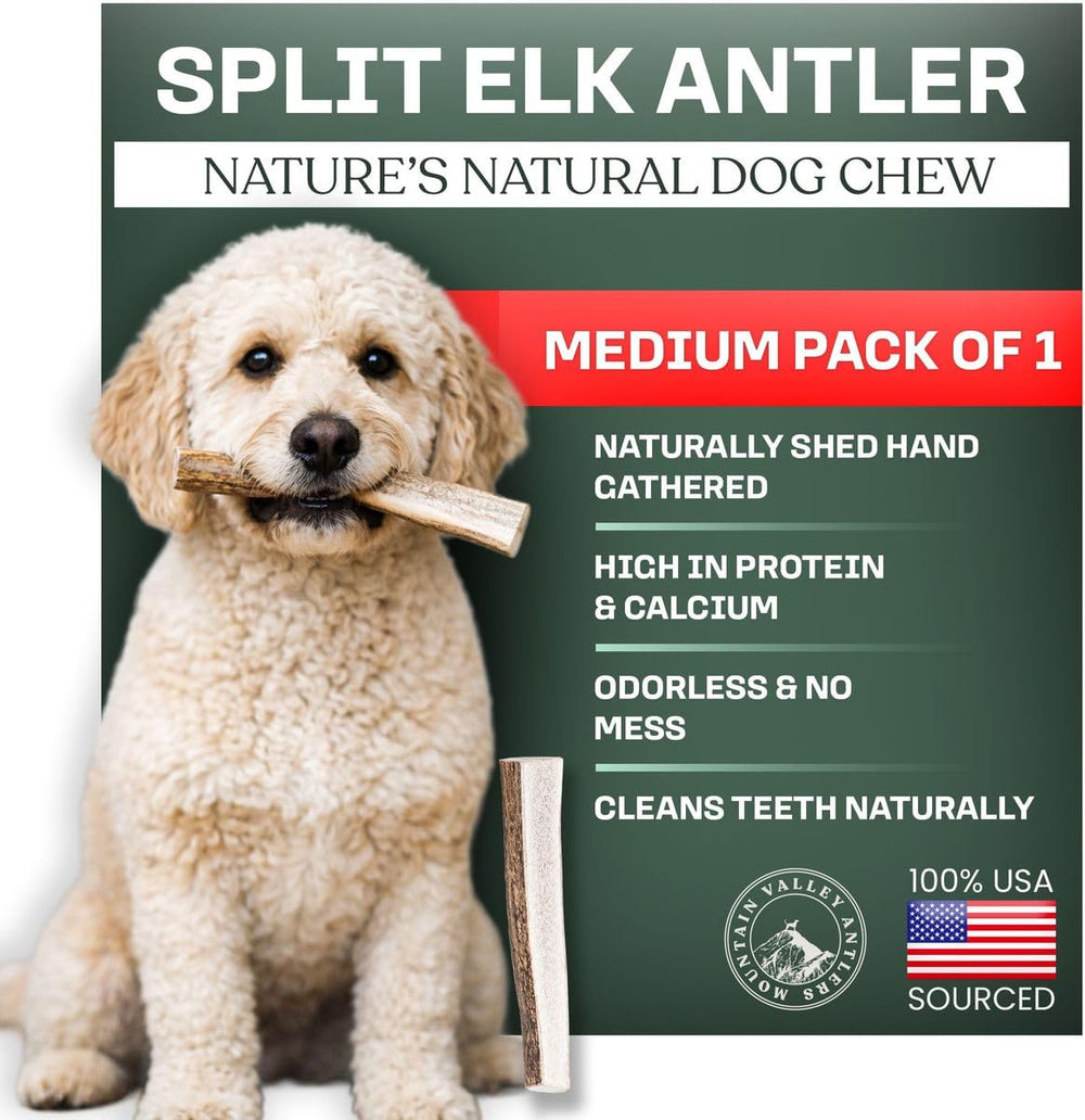 Mountain Valley Antlers emballage-produit : friandises naturelles sans additifs pour chiens