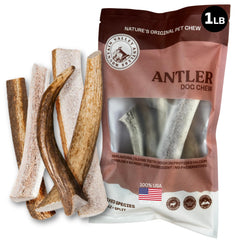 Mountain Valley Antlers emballage du pack premium, friandise naturelle pour chien.