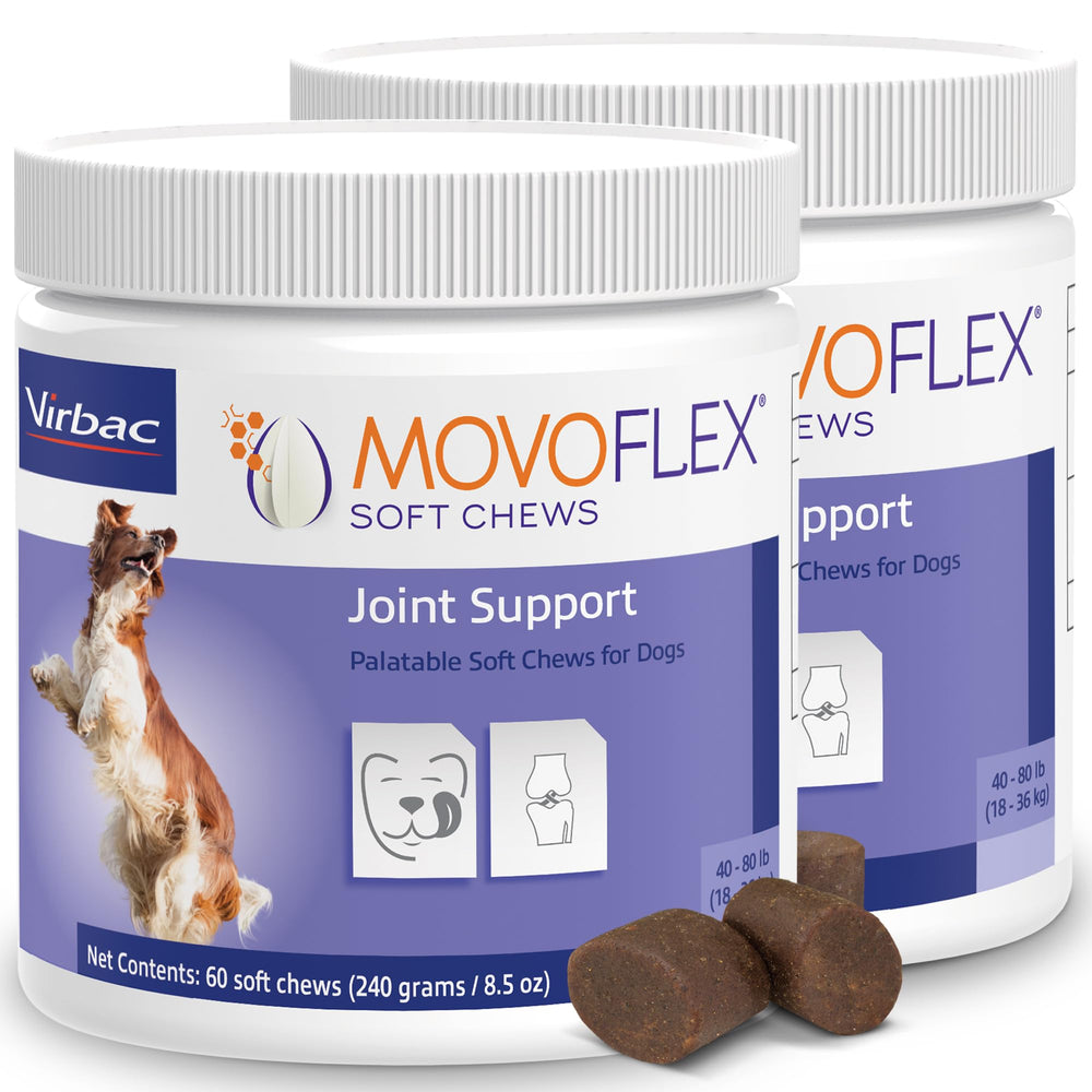 Movoflex Gommes Molles – soutien des articulations pour chiens, favorise la mobilité quotidienne.