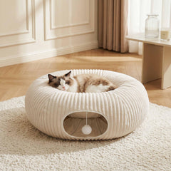 MOYMO tunnel-chat forme ronde nid-doudou offre espace de repos confortable