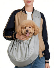 Moysoon sac-portage pour chien nain avec bandoulière épaule élargie et poche de rangement.