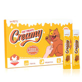 M-PETS mpets-tubes-viandes-triple-emballage: emballage clair, récompense quotidienne pratique pour chat.