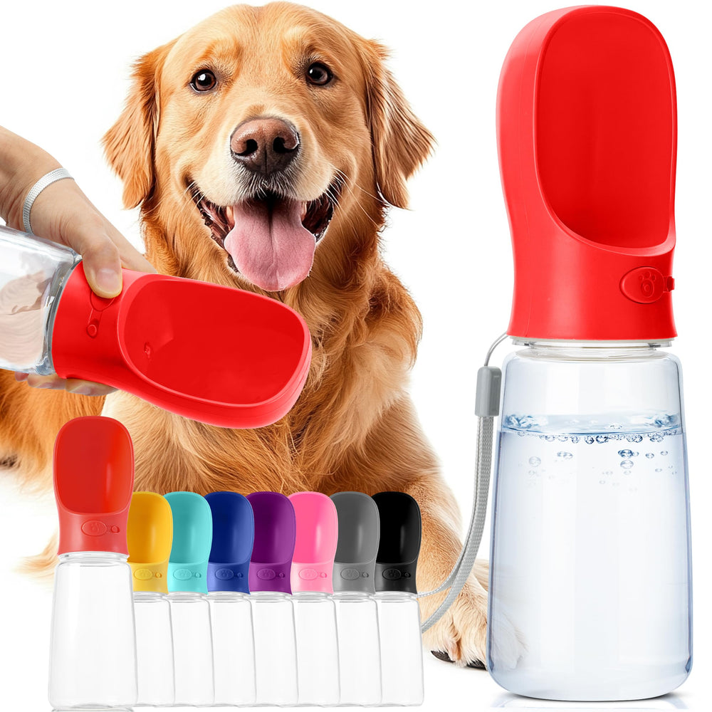Mr. Pen Bouteille d’eau pour chien 19 onces rouge, hydratation pratique lors des balades.