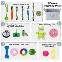 Jouet corde pour chiots MRSOHRET, favorise jeu interactif et exercice.