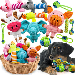 Jouets siffleurs Mruq pet en peluche pour chiots, stimulation ludique et mastication légère.