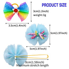 Nœud Mruq Pet fleurs ruban – style mignon pour photos et fêtes.