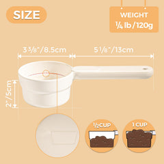MSBC pelle-capacite-une-tasse, pratique pour mesurer les portions quotidiennes.