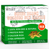 MTART larves noires sèches pour poules, riche en protéines pour un équilibre alimentaire.