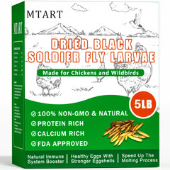 MTART larves noires du soldat séches — emballage pratique pour conservation et usage facile